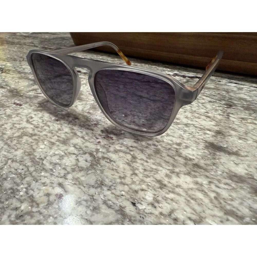WMP Emerson Grey Brown Sunglasses Square Polarized 100% UV Protection 54-20-147